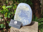 Polished Large Blue Lace Agate Standing Display Piece x 1 From Nsanje, Malawi - Toprock Gemstones and Minerals 