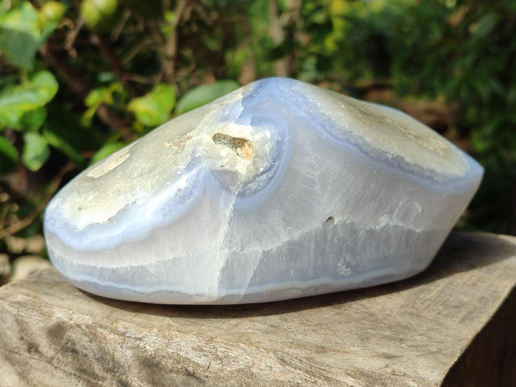 Polished Large Blue Lace Agate Standing Display Piece x 1 From Nsanje, Malawi - Toprock Gemstones and Minerals 