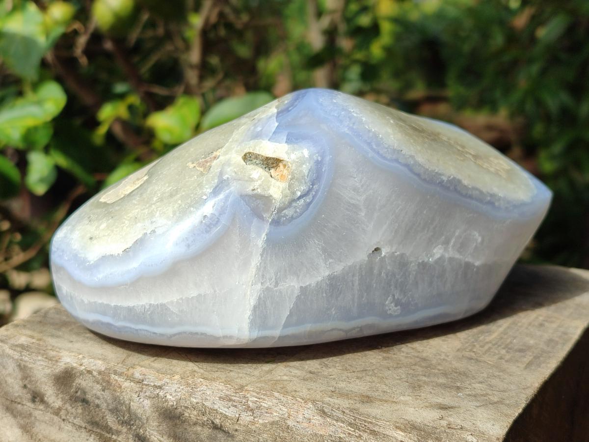 Polished Large Blue Lace Agate Standing Display Piece x 1 From Nsanje, Malawi - Toprock Gemstones and Minerals 