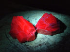 Natural Rhombohedral Sunset Orange Calcite Specimens x 6 From Spitzkop, Namibia - Toprock Gemstones and Minerals 