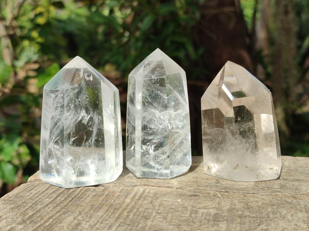 Polished Clear Quartz Display Crystals x 6 From Madagascar - Toprock Gemstones and Minerals 
