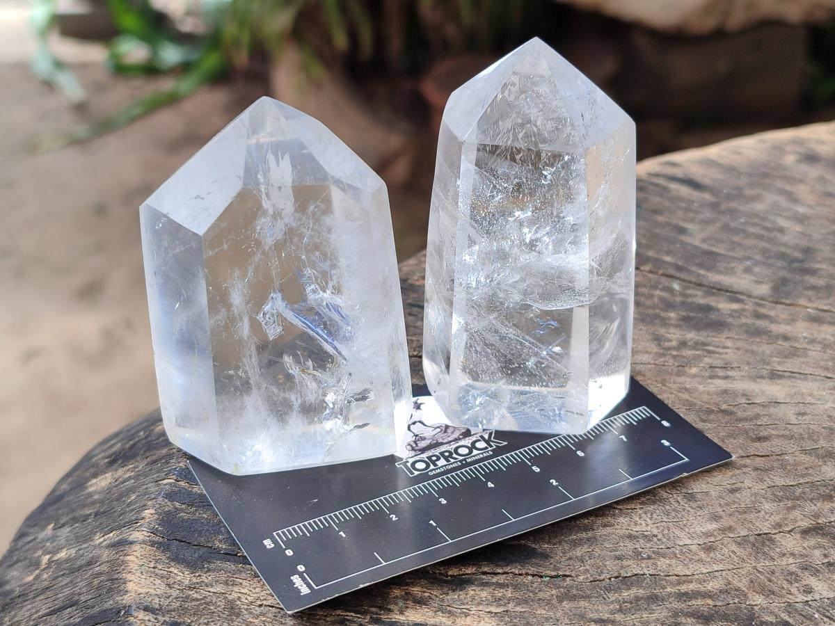 Polished Clear Quartz Display Crystals x 6 From Madagascar - Toprock Gemstones and Minerals 
