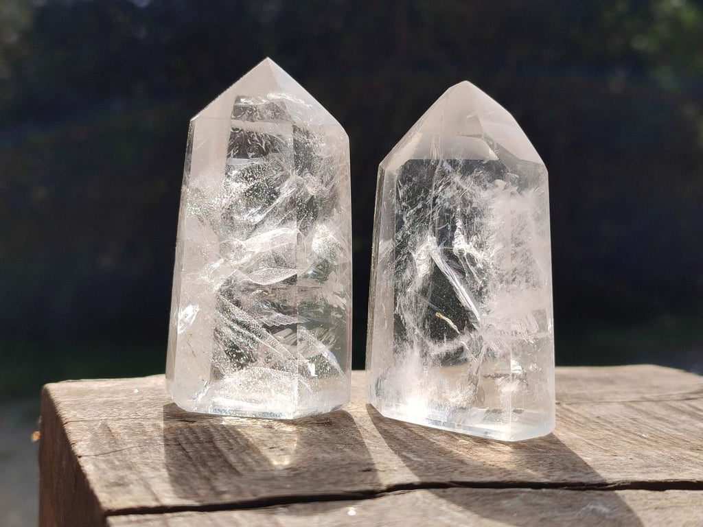 Polished Clear Quartz Display Crystals x 6 From Madagascar - Toprock Gemstones and Minerals 
