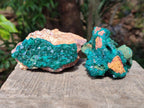 Natural Dioptase on Dolomite Specimens x 4 From Likasi, Congo - Toprock Gemstones and Minerals 