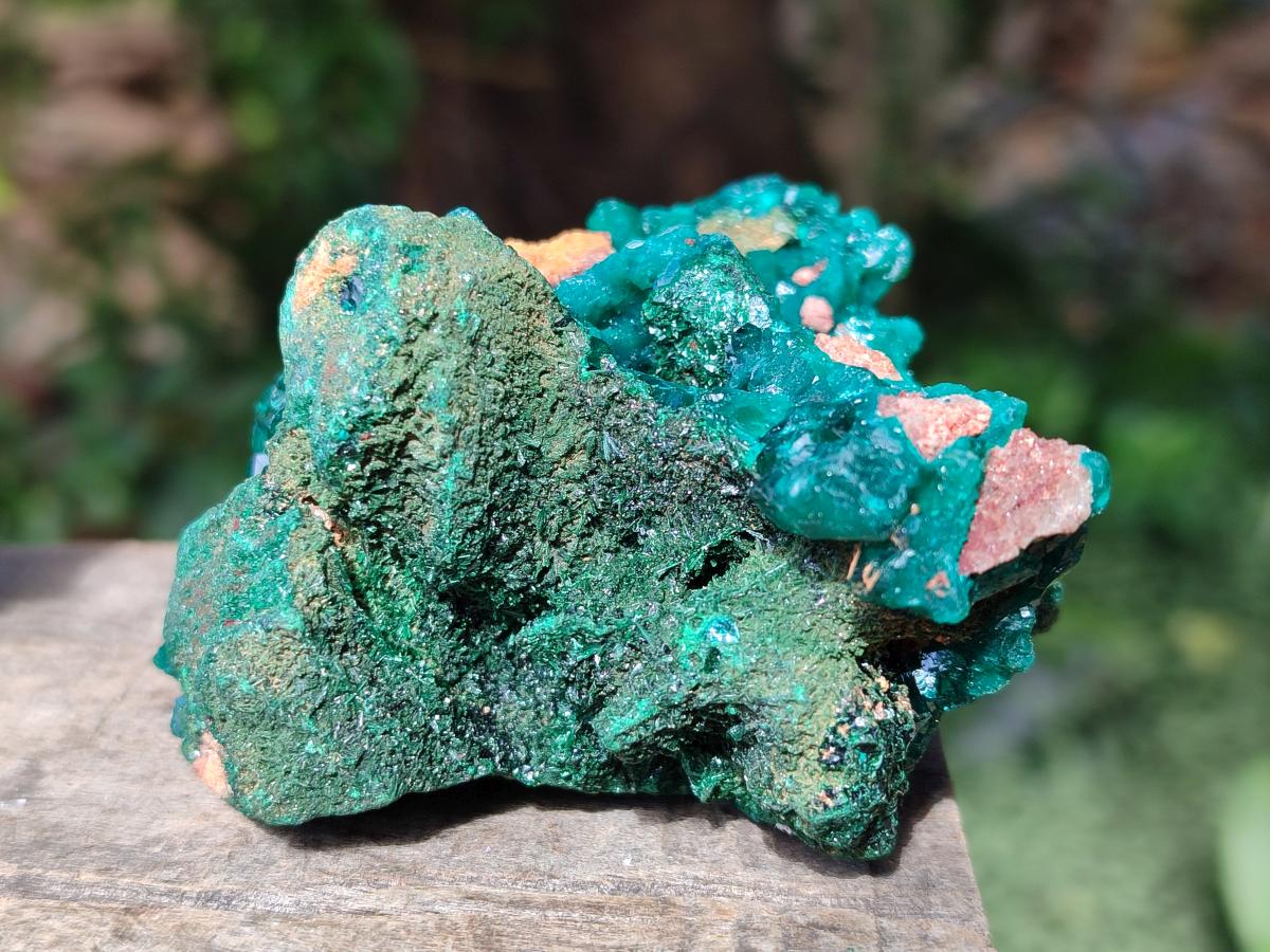 Natural Dioptase on Dolomite Specimens x 4 From Likasi, Congo - Toprock Gemstones and Minerals 