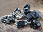 Natural Schorl Black Tourmaline with Associated Minerals x 6 From Erongo, Namibia - Toprock Gemstones and Minerals 