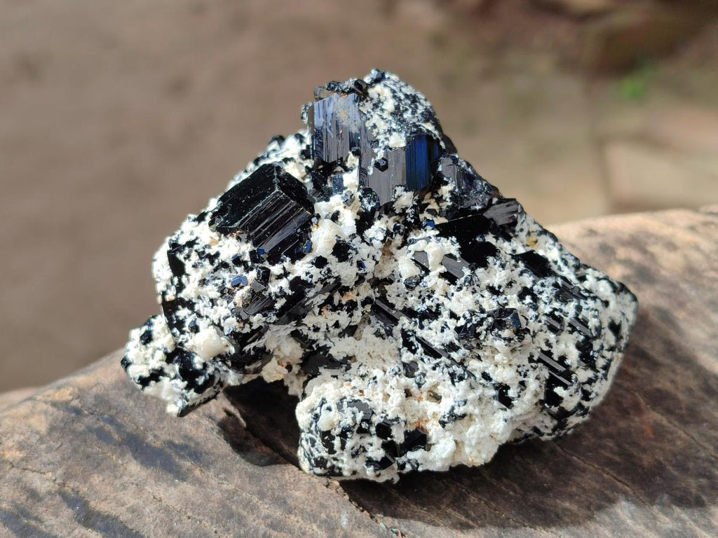 Natural Schorl Black Tourmaline with Associated Minerals x 6 From Erongo, Namibia - Toprock Gemstones and Minerals 