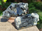 Natural Schorl Black Tourmaline with Associated Minerals x 6 From Erongo, Namibia - Toprock Gemstones and Minerals 
