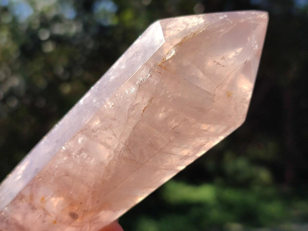 Polished Double Terminated Gemmy Rose Quartz Crystals x 6 From Madagascar - Toprock Gemstones and Minerals 