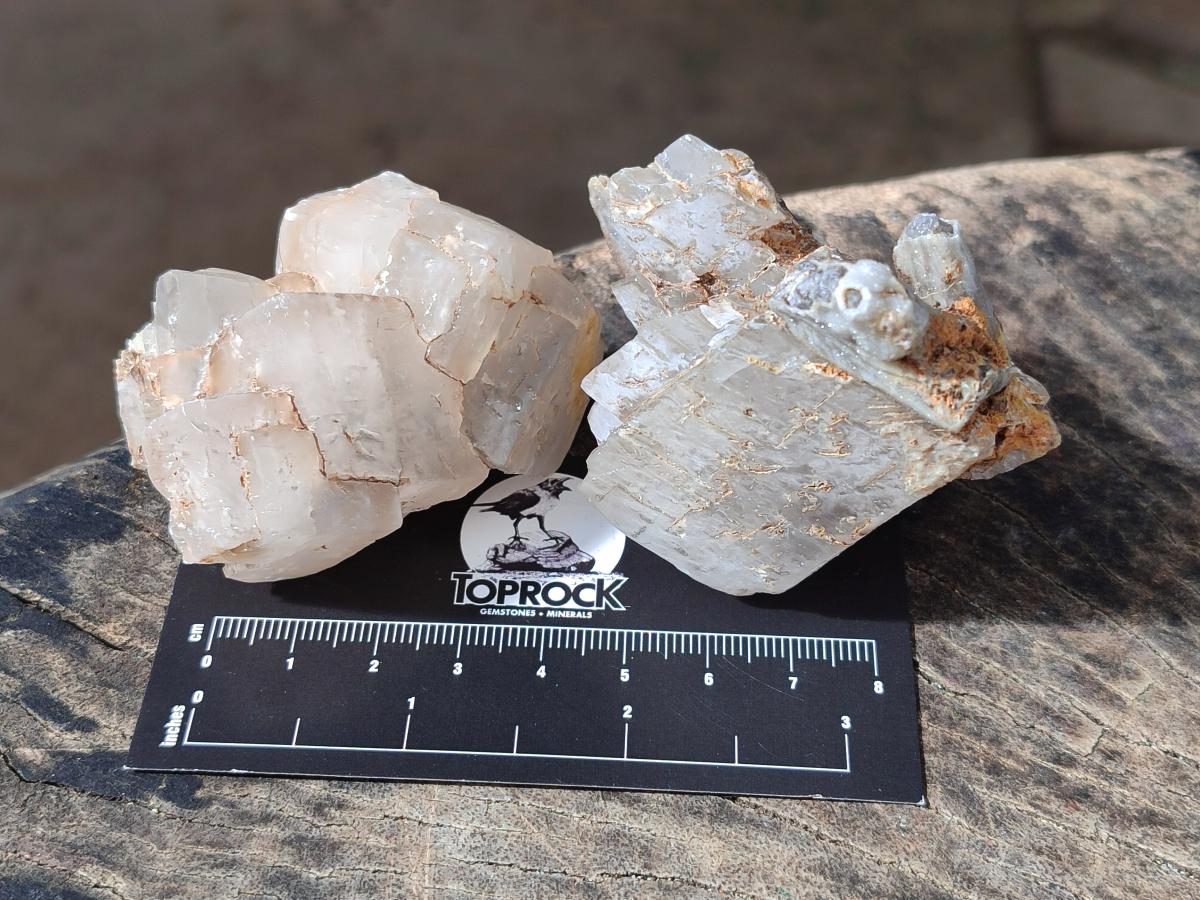 Natural Stacked Rhombohedral Calcite Specimens x 24 From Albert's Mountain, Lesotho - Toprock Gemstones and Minerals 