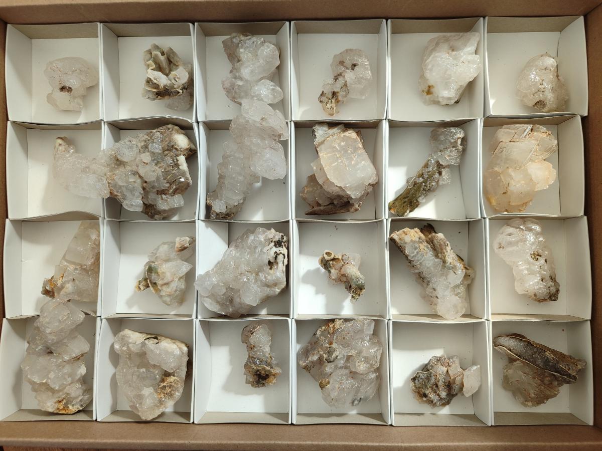 Natural Stacked Rhombohedral Calcite Specimens x 24 From Albert's Mountain, Lesotho - Toprock Gemstones and Minerals 