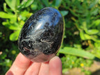 Polished Black Tourmaline Eggs x 6 From Madagascar - Toprock Gemstones and Minerals 