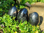 Polished Black Tourmaline Eggs x 6 From Madagascar - Toprock Gemstones and Minerals 