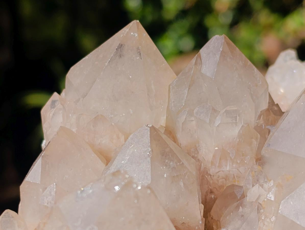 Natural Smokey Phantom Quartz Clusters x 2 From Luena, Congo - Toprock Gemstones and Minerals 