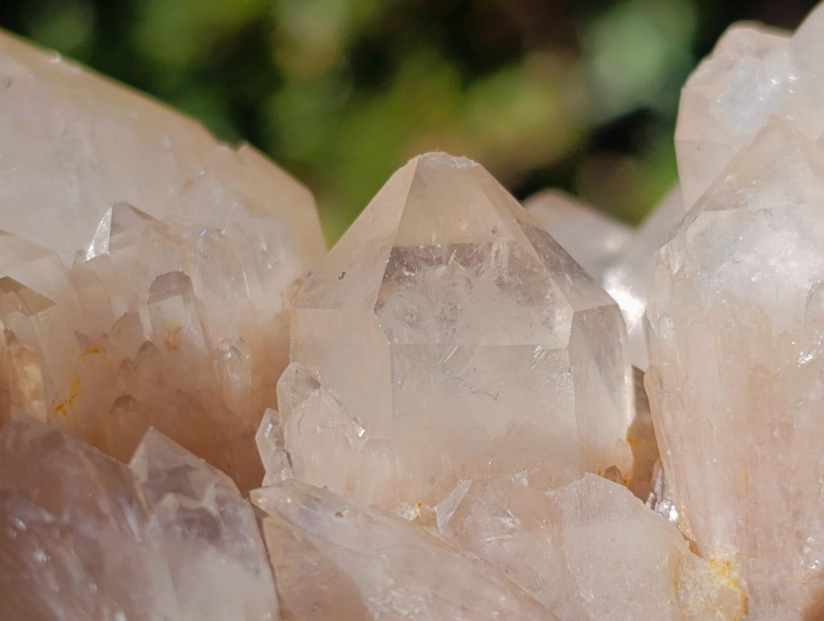 Natural Smokey Phantom Quartz Clusters x 2 From Luena, Congo - Toprock Gemstones and Minerals 