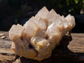 Natural Smokey Phantom Quartz Clusters x 2 From Luena, Congo - Toprock Gemstones and Minerals 