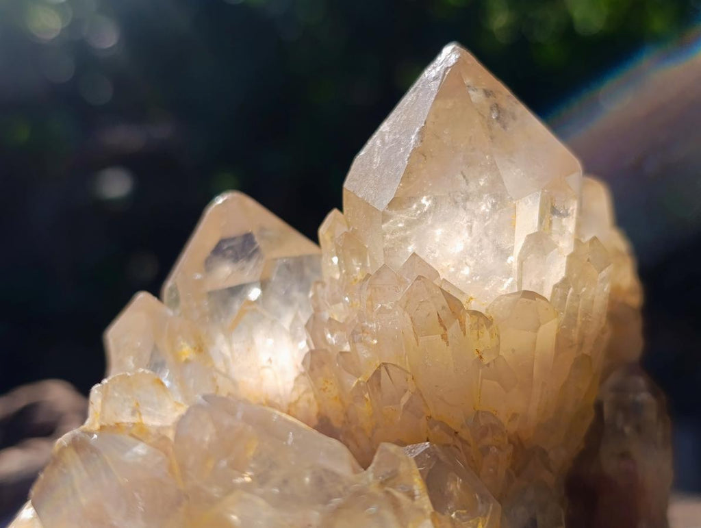 Natural Smokey Phantom Quartz Clusters x 2 From Luena, Congo - Toprock Gemstones and Minerals 