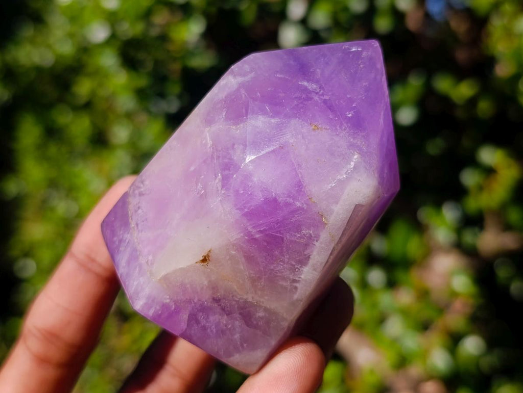 Polished Chevron Amethyst Display Crystals x 3 From Madagascar - Toprock Gemstones and Minerals 