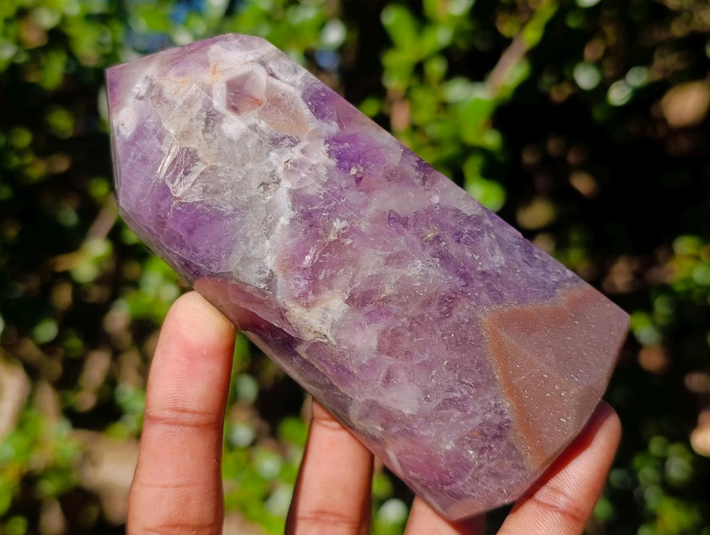 Polished Chevron Amethyst Display Crystals x 3 From Madagascar - Toprock Gemstones and Minerals 