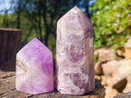 Polished Chevron Amethyst Display Crystals x 3 From Madagascar - Toprock Gemstones and Minerals 