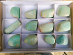 Polished Amazonite Standing Display Pieces x 12 From Zimbabwe - Toprock Gemstones and Minerals 