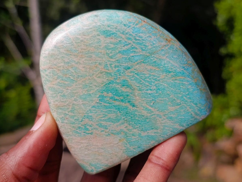 Polished Amazonite Standing Display Pieces x 12 From Zimbabwe - Toprock Gemstones and Minerals 