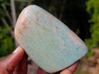 Polished Amazonite Standing Display Pieces x 12 From Zimbabwe - Toprock Gemstones and Minerals 