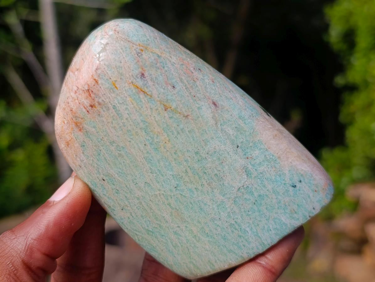 Polished Amazonite Standing Display Pieces x 12 From Zimbabwe - Toprock Gemstones and Minerals 