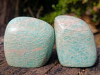 Polished Amazonite Standing Display Pieces x 12 From Zimbabwe - Toprock Gemstones and Minerals 