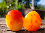 Polished Carnelian Agate Gemstone Galets x 20 From Madagascar - Toprock Gemstones and Minerals 