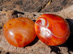 Polished Carnelian Agate Gemstone Galets x 20 From Madagascar - Toprock Gemstones and Minerals 