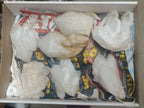 Natural Multi Terminated Clear Quartz Crystals x 6 From Madagascar - Toprock Gemstones and Minerals 