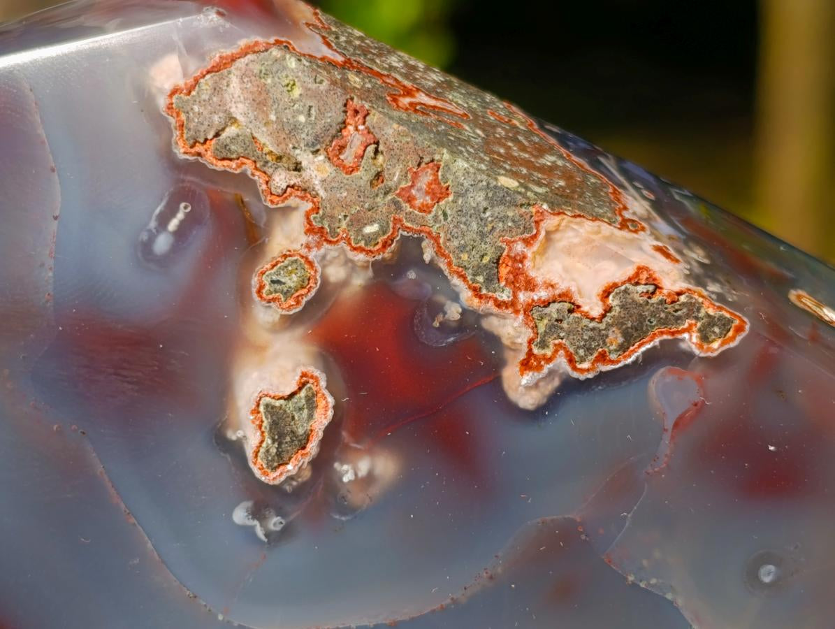 Polished Strawberry Agate Display Crystal Points x 3 From Mozambique - Toprock Gemstones and Minerals 