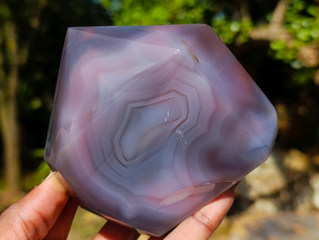 Polished Strawberry Agate Display Crystal Points x 3 From Mozambique - Toprock Gemstones and Minerals 