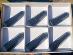 Polished Black Basalt Display Points x 6 From Madagascar - Toprock Gemstones and Minerals 