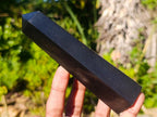 Polished Black Basalt Display Points x 6 From Madagascar - Toprock Gemstones and Minerals 