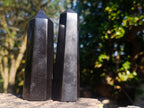Polished Black Basalt Display Points x 6 From Madagascar - Toprock Gemstones and Minerals 