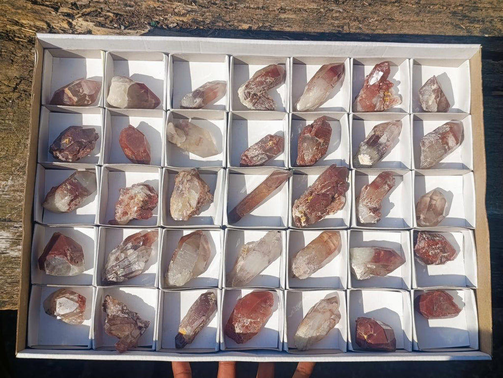 Natural Red Hematoid Quartz Crystals x 35 From Karoi, Zimbabwe - Toprock Gemstones and Minerals 