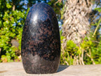 Polished Large "Water Sapphire" Standing Display Piece with Sillimanite x 1 From Ambatofinandrahana, Madagascar - Toprock Gemstones and Minerals 