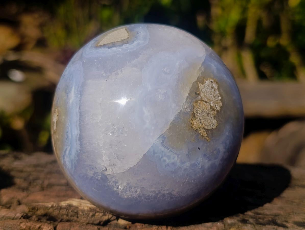 Polished Blue Lace Agate Spheres x 2 From Nsanje, Malawi - Toprock Gemstones and Minerals 