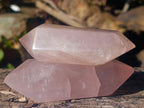 Polished Double Terminated Gemmy Rose Quartz Crystals x 6 From Madagascar - Toprock Gemstones and Minerals 