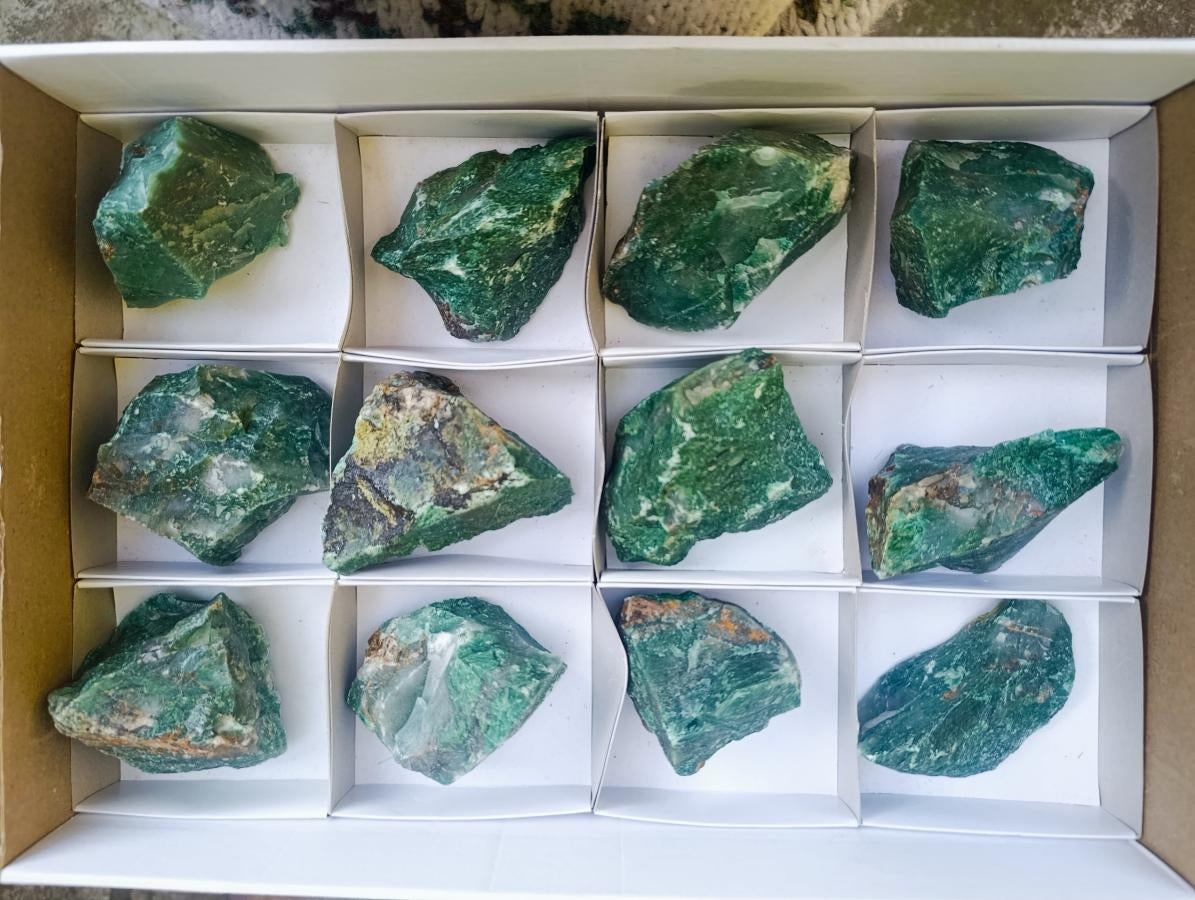 Natural Swazi Jade Cobbed Specimens x 12 From Swaziland - Toprock Gemstones and Minerals 