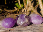 Polished Chevron Amethyst Galets x 33 From Madagascar - Toprock Gemstones and Minerals 