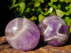 Polished Chevron Amethyst Galets x 33 From Madagascar - Toprock Gemstones and Minerals 