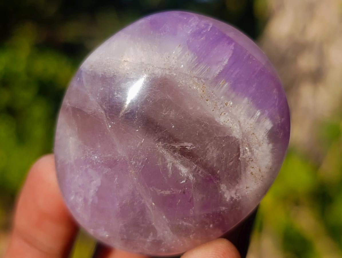 Polished Chevron Amethyst Galets x 33 From Madagascar - Toprock Gemstones and Minerals 