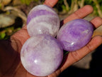 Polished Chevron Amethyst Galets x 33 From Madagascar - Toprock Gemstones and Minerals 