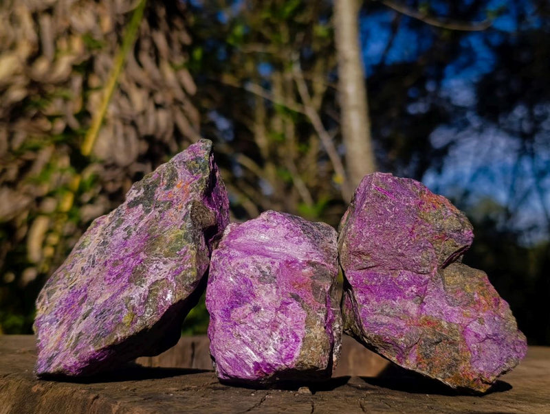 Natural Cobbed Stichtite Specimens x 12 From Barberton, South Africa - Toprock Gemstones and Minerals 