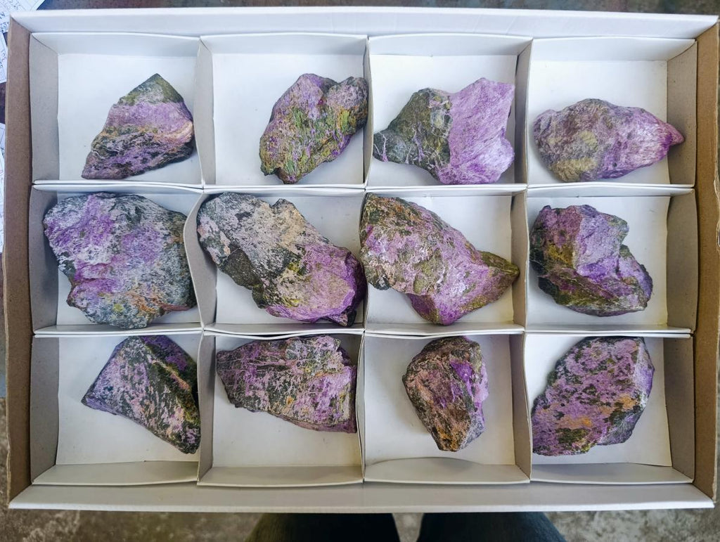 Natural Cobbed Stichtite Specimens x 12 From Barberton, South Africa - Toprock Gemstones and Minerals 