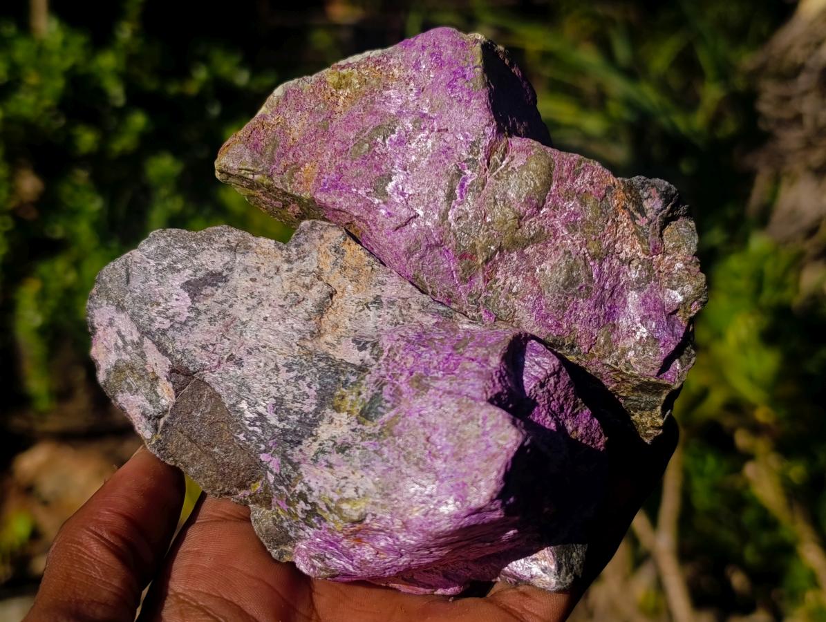 Natural Cobbed Stichtite Specimens x 12 From Barberton, South Africa - Toprock Gemstones and Minerals 