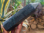 Polished Fuchsite Quartz with Pyrite Display Points x 4 From Andakatany, Madagascar - Toprock Gemstones and Minerals 